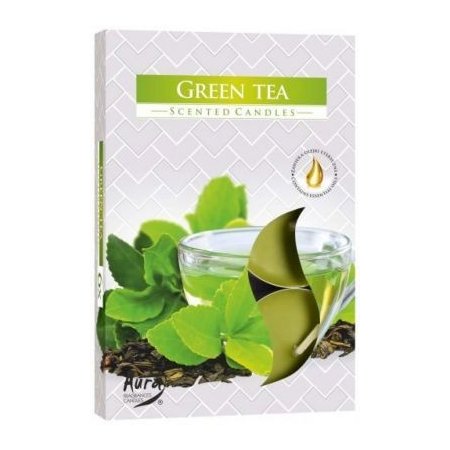 Vonná čajová svíčka Zelený čaj 6 ks v krabičce