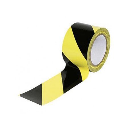 Lepící páska žluto-černá, 50mm x 66m