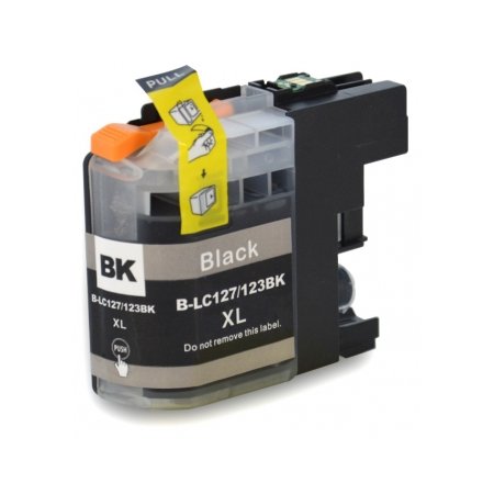 Brother LC127XL BK - kompatibilní cartridge černá, XL kapacita s novým čipem