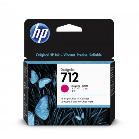 HP 712 Inkoustová náplň purpurová (29ml); 3ED68A originál