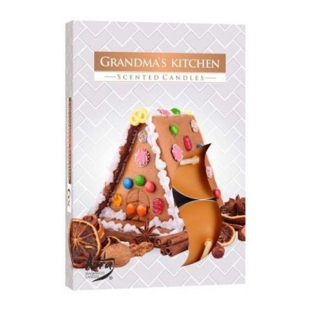 Vonná čajová svíčka Grandma's kitchen 6 ks v krabičce