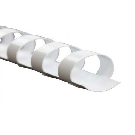 Kroužkový hřbet bílý plast pro vazbu 19 mm, do 160 listů, 100ks 