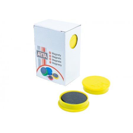 Magnety ARTA průměr 30mm, žluté (10ks v balení)
