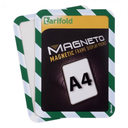 Magneto - bezpečnostní magnetický rámeček A4, zeleno-bílý - 2 ks, obr. 1