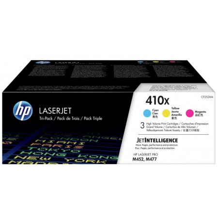 HP 410X 3-pack CMY, CF252XM originální