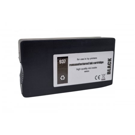 HP 937 - kompatibilní inkoustová kazeta 4S6W5NE černá, s novým čipem