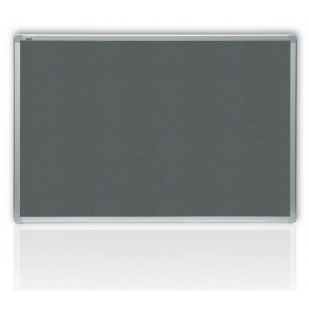 Filcová tabule šedá 90x60 cm, ALU rám galvanizovaný stříbrem