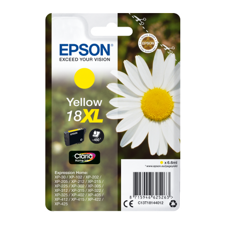 Epson Singlepack Yellow 18XL Claria Home Ink originální