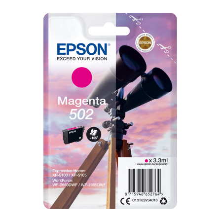 EPSON singlepack,Magenta 502,Ink,standard originální
