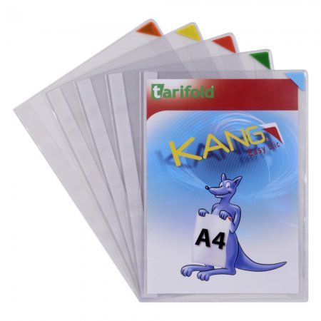 Kang Easy Clic - samolepicí kapsy, A4, nepermanentní, mix barev - 5 ks