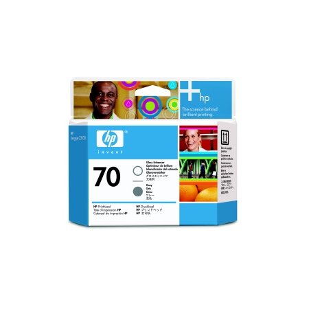 HP no 70 gloss enhancer a šedá tisk hlava, C9410A originální