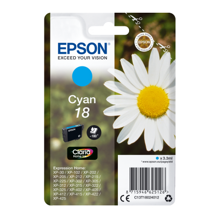 Epson Singlepack Cyan 18 Claria Home Ink originální