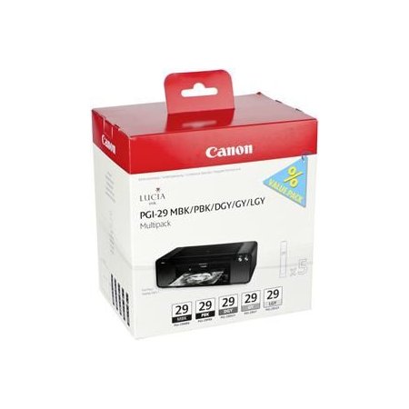 Canon PGI-29 MBK/PBK/DGY/GY/LGY/CO Multi pack originální