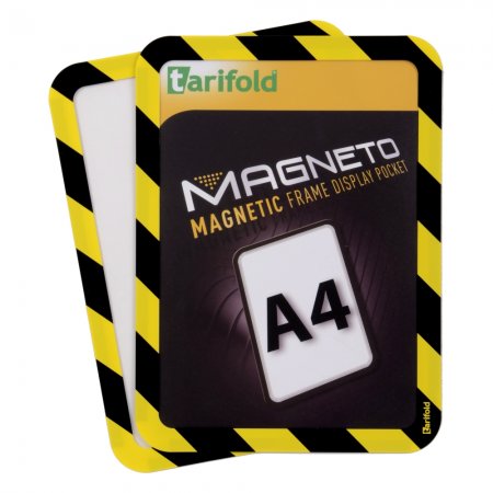 Magneto - bezpečnostní magnetický rámeček A4, žluto-černý - 2 ks, obr. 1