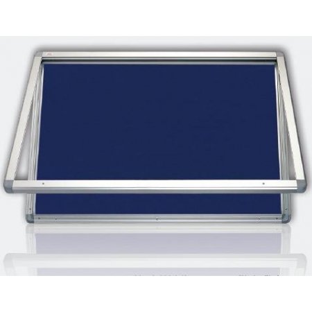 Venkovní horizontální vitrína 101x75 cm (9xA4), voděodolný ALU rám, výplň modrý filc, obr. 1