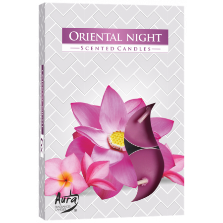 Vonná čajová svíčka Orientální noc 6 ks v krabičce