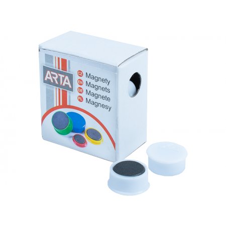 Magnety ARTA průměr 16mm, bílé (10ks v balení)