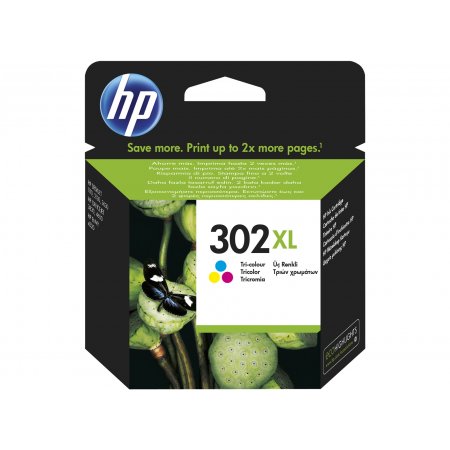 HP 302XL 3barevná kazeta, F6U67AE originální