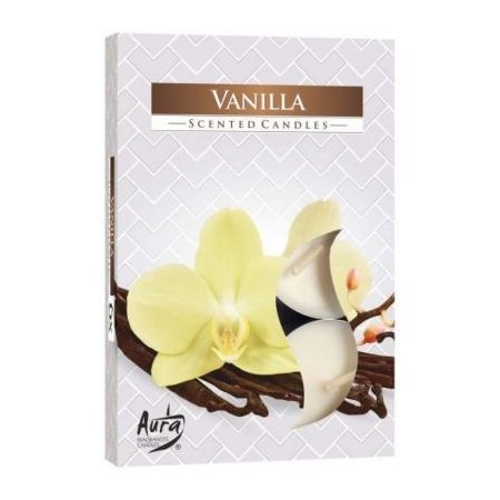 Vonná čajová svíčka Vanilka 6 ks v krabičce
