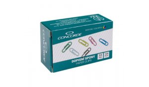 Concorde dopisní spony 33mm barevné, 100ks