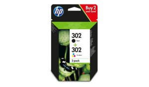 HP 302 combo černá + barevná ink. náplň X4D37AE originální