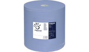 Utěrka průmyslová Papernet 416620, 3vrstvá, modrá, průměr 35 cm, 360 m