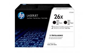 HP 26X tisková kazeta černá velká, CF226XD - 2pack originální