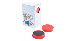 Magnety ARTA průměr 30mm, červené (10ks v balení)