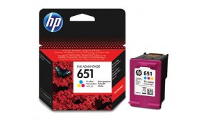 HP 651 3barevná ink kazeta, C2P11AE originální