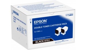 Double pack Toner Black -  Epson WorkForce AL-C300 originální