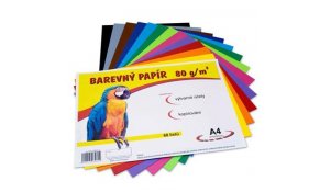 Barevný papír A4, 80g, 60 mix barev