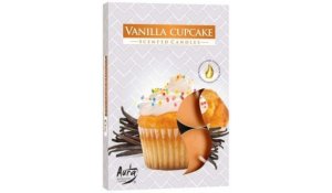 Vonná čajová svíčka Muffiny vanilka 6 ks v krabičce