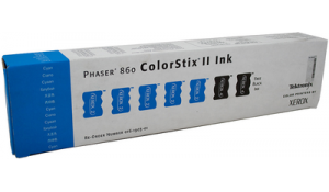 Xerox 5 Cyan toner pro Phaser 860 Color Stix + 2 FREE BLACK originální