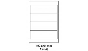 Samolepící etikety pro laserový a inkoustový tisk 192 x 61 mm  