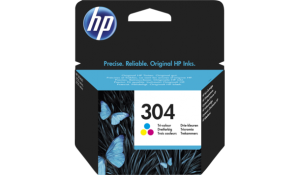 HP 304 Tri-color Original Ink Cartridge, N9K05AE