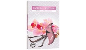 Vonná čajová svíčka Vanilla Orchid 6 ks v krabičce