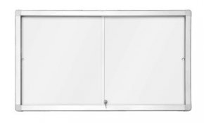 Horizontální magnetická vitrína s posuvnými dveřmi 141x70 cm (12xA4) 