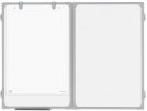 Trojdílná bílá magnetická tabule 60x90/180 cm, keramická, ALU rám, obr. 2